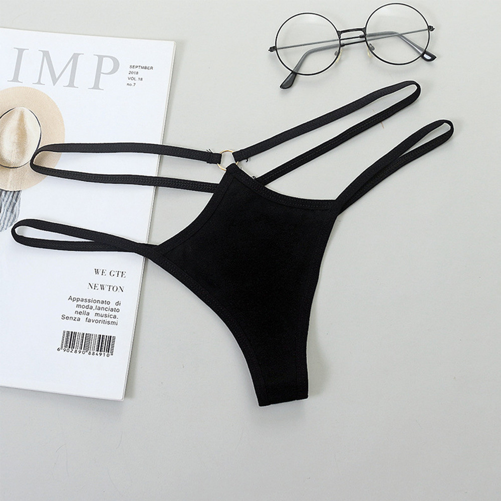 Sheer Bikini Strap Cutout Triangle Low Waist Women's Panties - Image 8