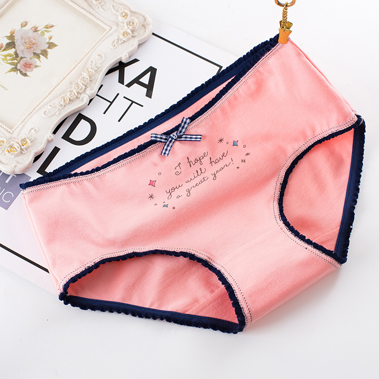 Mid-Waist Briefs Cotton Women's Panties - Image 5