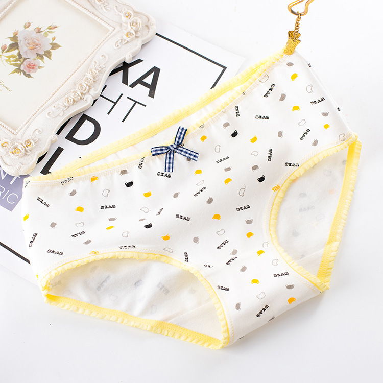 Mid-Waist Briefs Cotton Women's Panties - Image 6