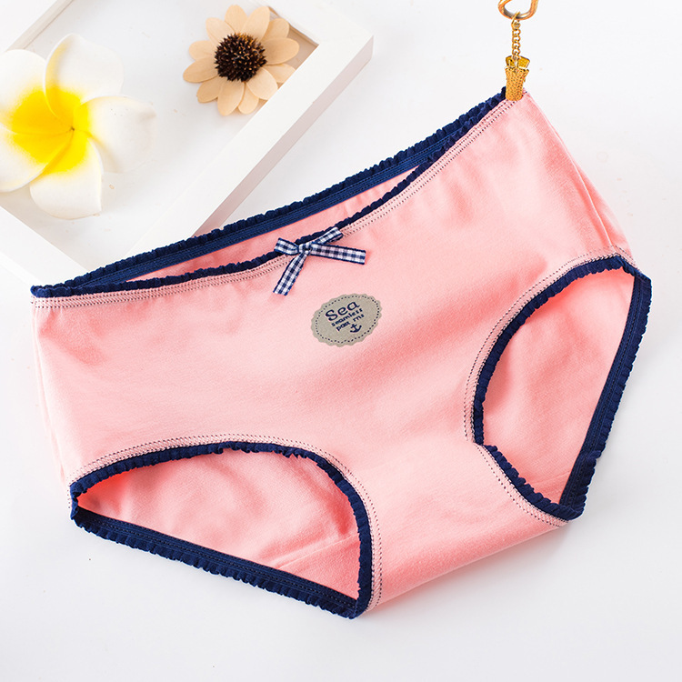 Mid-Waist Briefs Cotton Women's Panties - Image 3