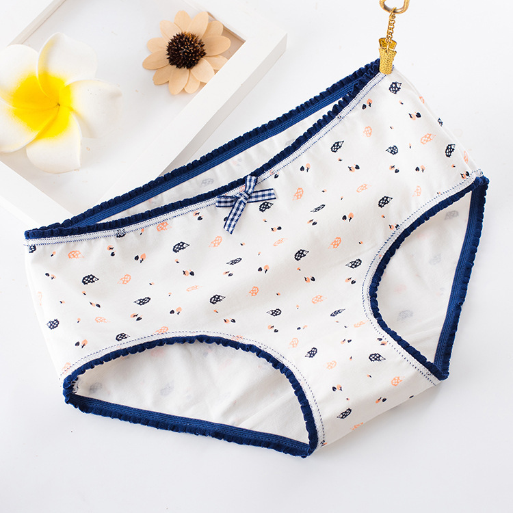 Mid-Waist Briefs Cotton Women's Panties - Image 9