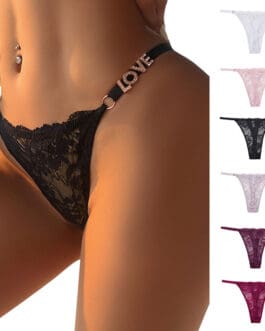 Sexy Lace Mesh Womens Seamless Thong Bottoms