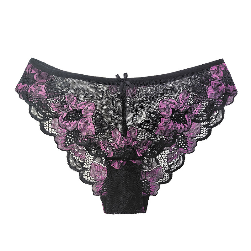 Cross Sheer Low Waist Lace Foreign Trade Underwear Women's Comfortable Breathable Hollow Hip Lifting - Image 10