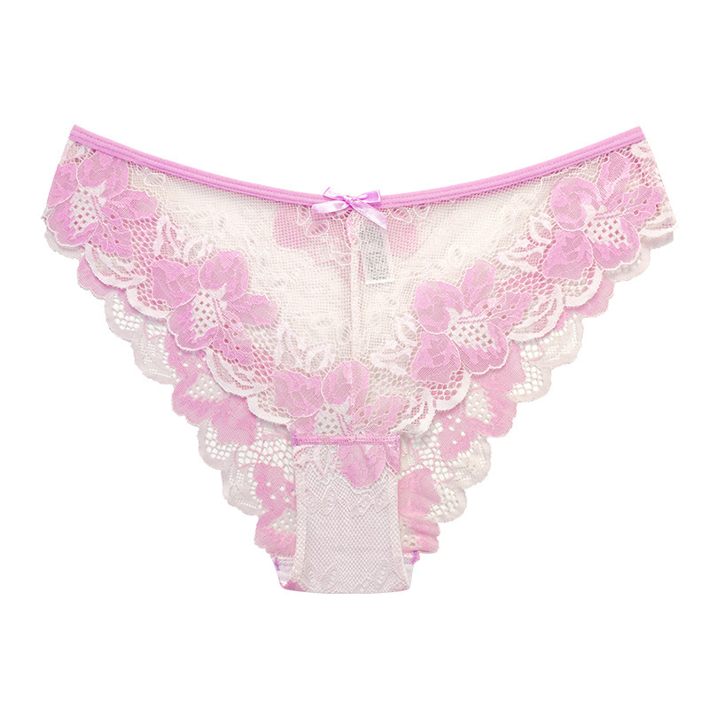 Cross Sheer Low Waist Lace Foreign Trade Underwear Women's Comfortable Breathable Hollow Hip Lifting - Image 5