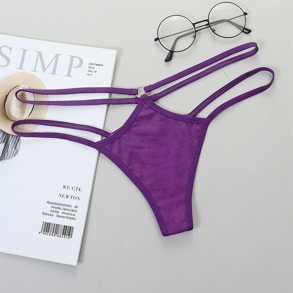 Sheer Bikini Strap Cutout Triangle Low Waist Women's Panties - Image 7