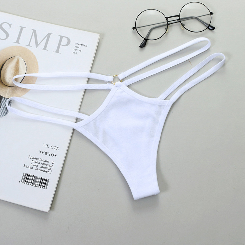 Sheer Bikini Strap Cutout Triangle Low Waist Women's Panties - Image 2
