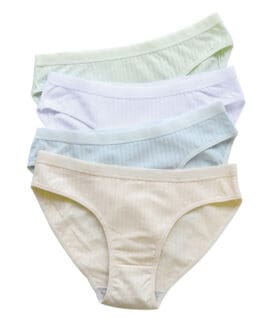 Underwear Pure Cotton Girl Plus Size Mid Mid-waist Solid Color