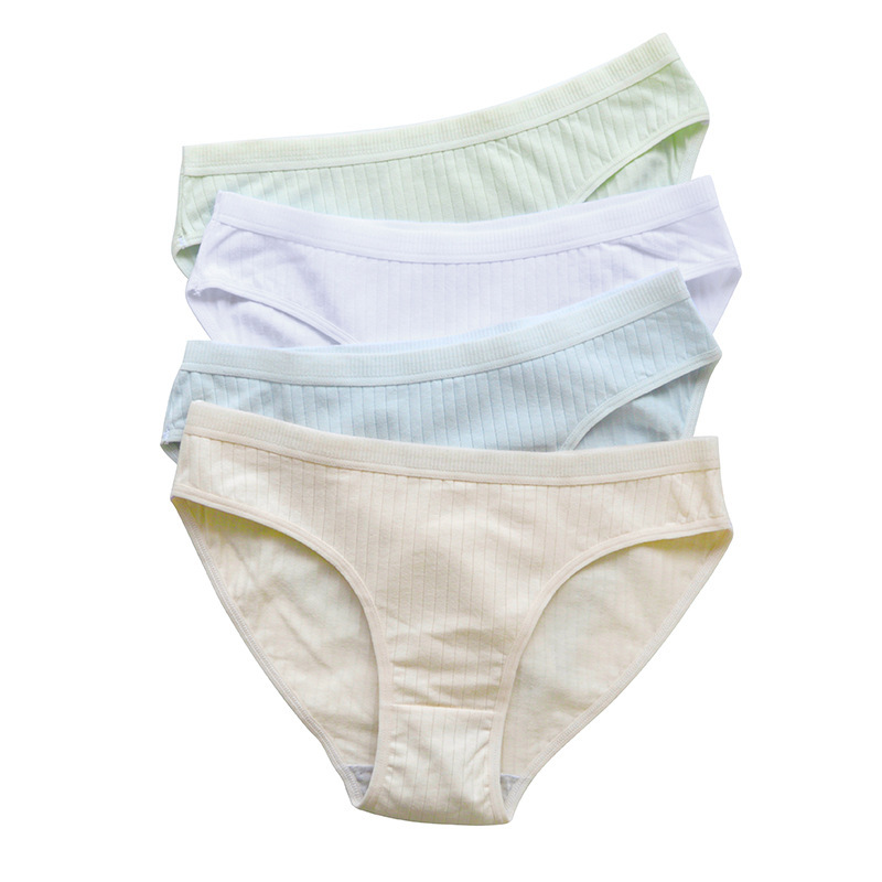 Underwear Pure Cotton Girl Plus Size Mid Mid-waist Solid Color - Image 2
