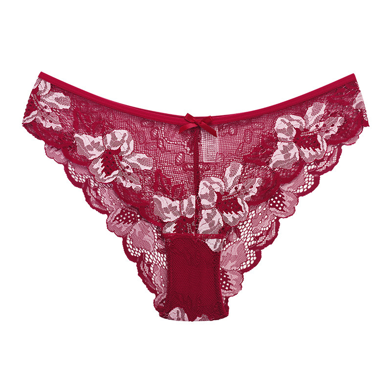 Cross Sheer Low Waist Lace Foreign Trade Underwear Women's Comfortable Breathable Hollow Hip Lifting - Image 6