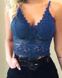 V-Tie Chest Pad Underwear All-In-One Bra