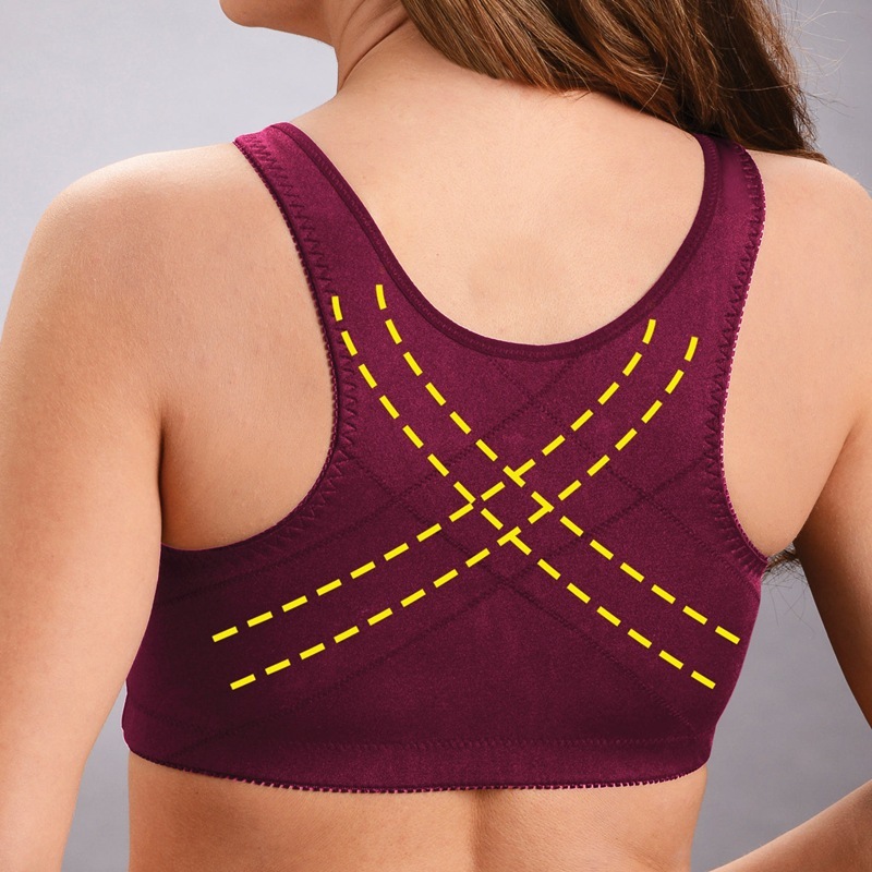 Europe And America Front Button Sports Bra Plus Size Steelless Underwear - Image 10
