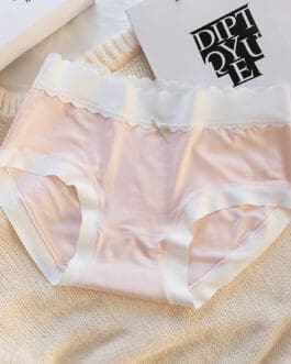 Seamless Women’s Underwear Silk Breathable Crotch