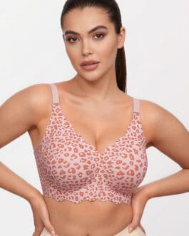 Leopard-print Bra Plus-size Womens Lingerie