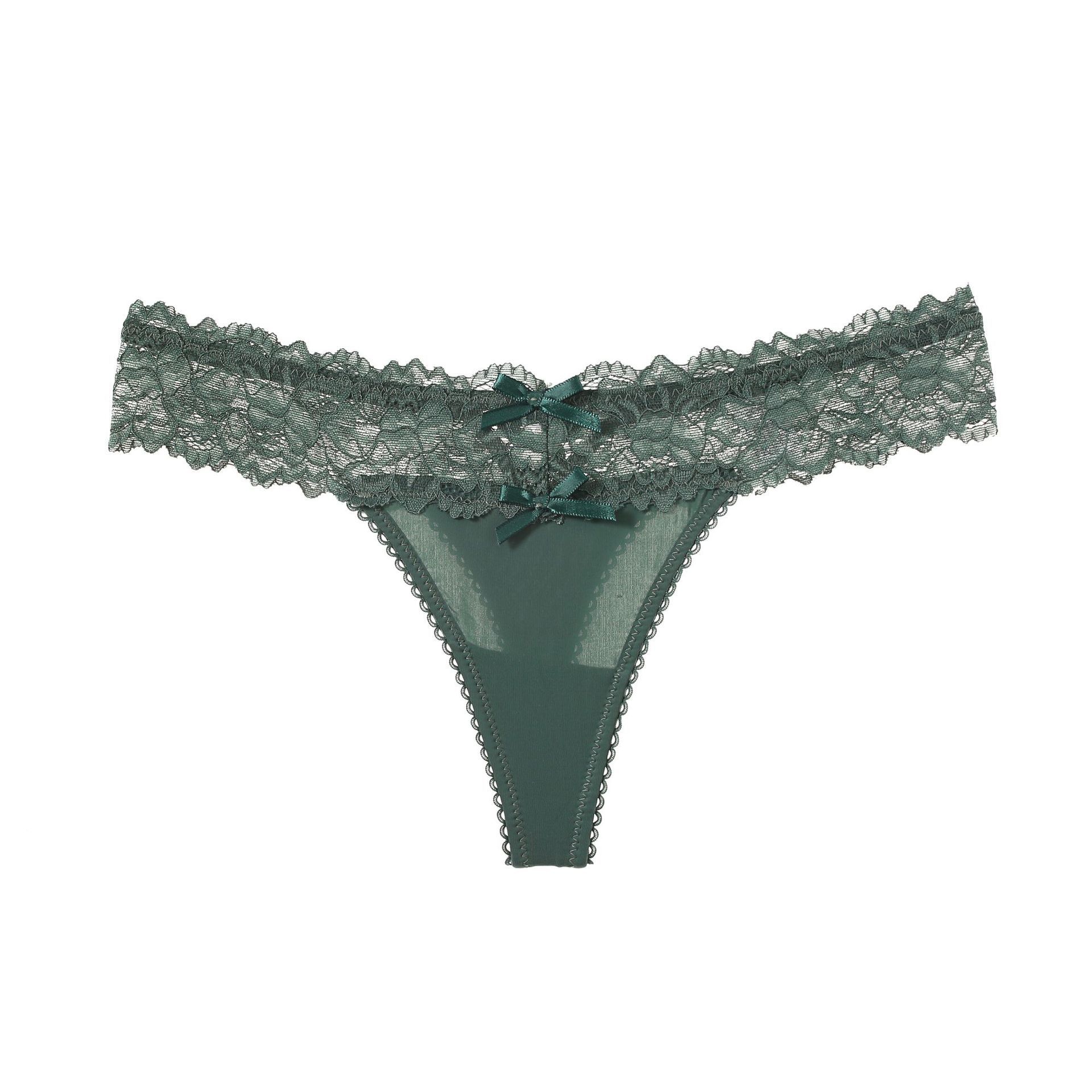 Ice Silk Lace Low Waist Solid Color Women's Underwear - Image 3