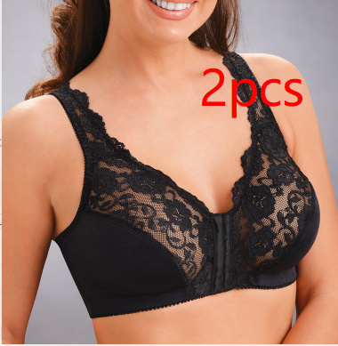 Europe And America Front Button Sports Bra Plus Size Steelless Underwear - Image 6