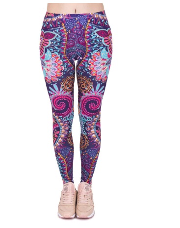 Printed thin pencil feet pants stretch big ladies yoga pants leggings - Image 4
