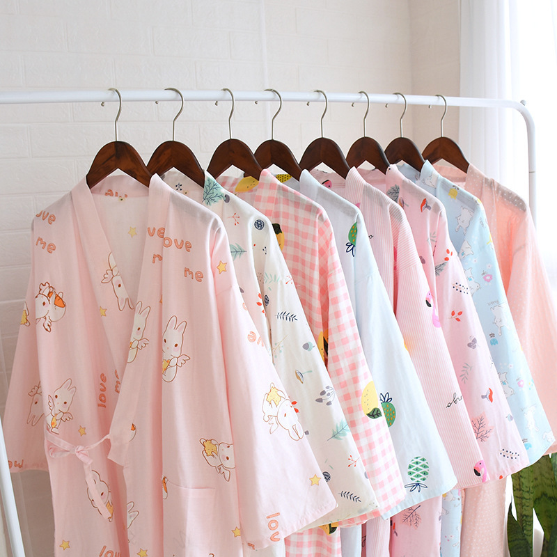 Pure cotton retro Hanfu kimono nightgown - Image 5