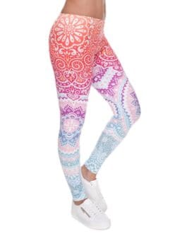 Printed thin pencil feet pants stretch big ladies yoga pants leggings