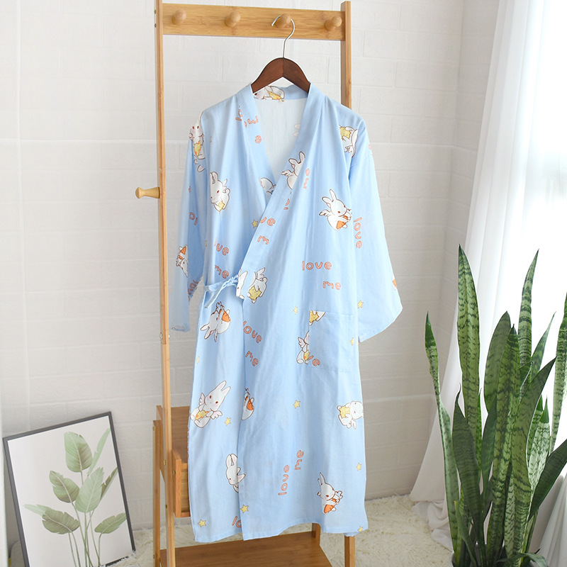 Pure cotton retro Hanfu kimono nightgown - Image 3