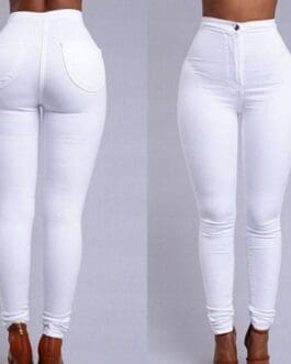Fashion elastic jeans women leggings ladies