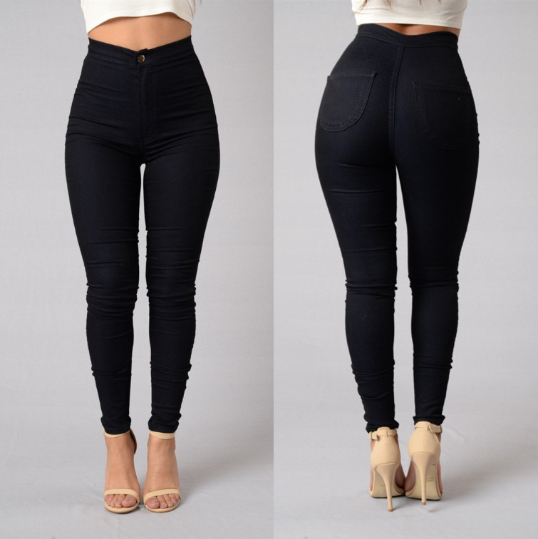 Legging thin waist stretch pencil pants tight candy colored jeans - Image 2
