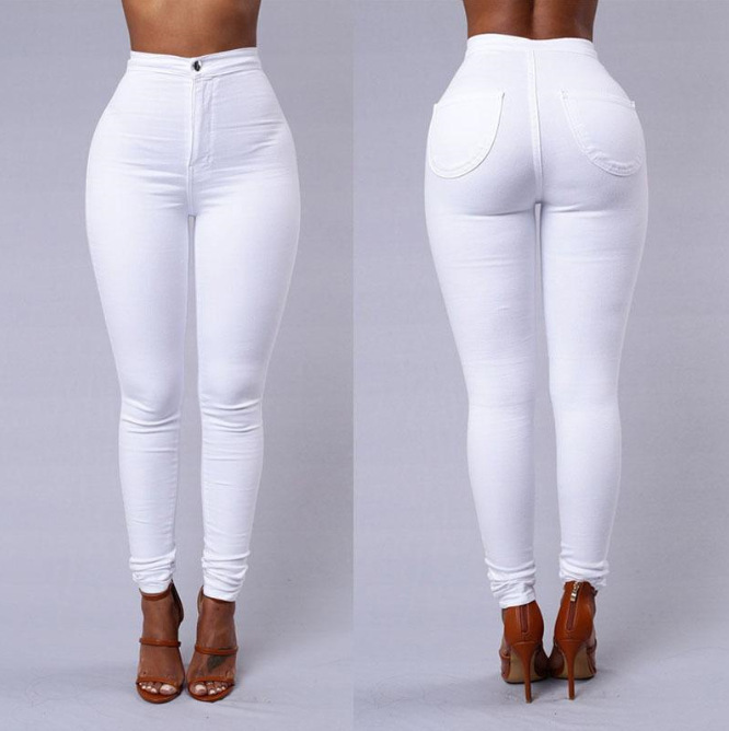 Legging thin waist stretch pencil pants tight candy colored jeans - Image 4