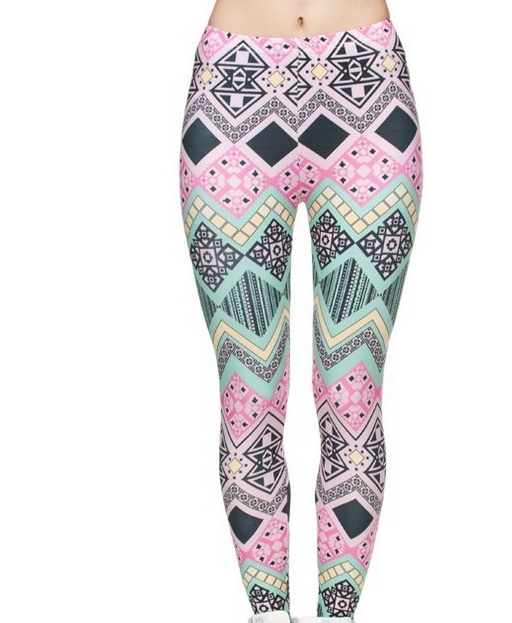 Printed thin pencil feet pants stretch big ladies yoga pants leggings - Image 10