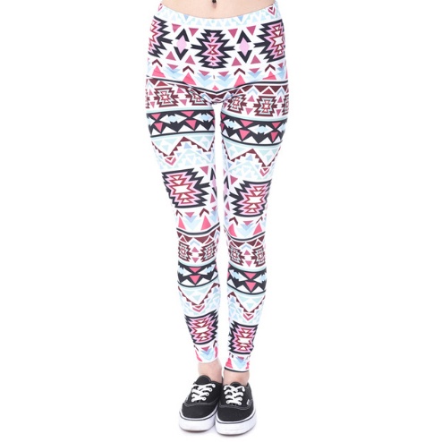 Printed thin pencil feet pants stretch big ladies yoga pants leggings - Image 3