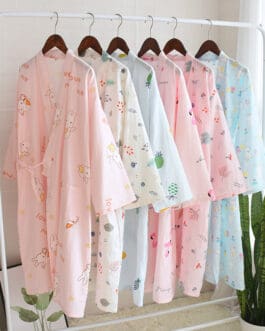 Pure cotton retro Hanfu kimono nightgown