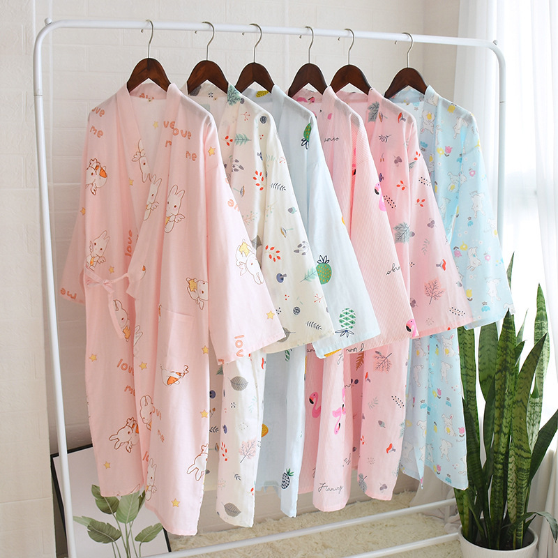 Pure cotton retro Hanfu kimono nightgown - Image 2