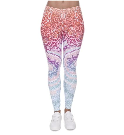 Printed thin pencil feet pants stretch big ladies yoga pants leggings - Image 8