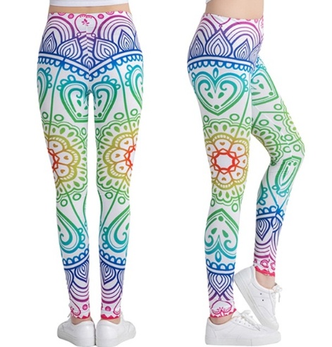 Printed thin pencil feet pants stretch big ladies yoga pants leggings - Image 7