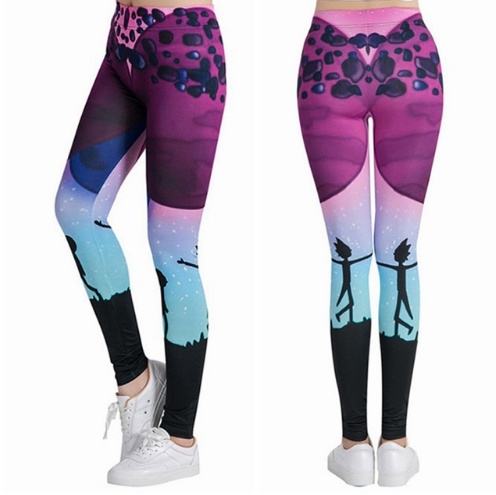 Printed thin pencil feet pants stretch big ladies yoga pants leggings - Image 9
