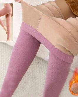 Warm Cashmere Leggings Winter Solid Slim Pants Fashion Trousers For Women Clothing