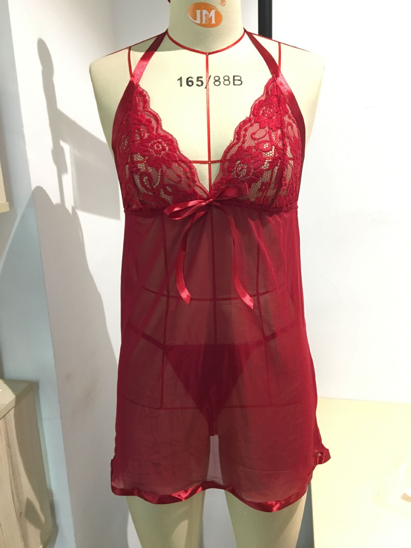 European And American Women's Mesh Halter Nightdress - Image 6