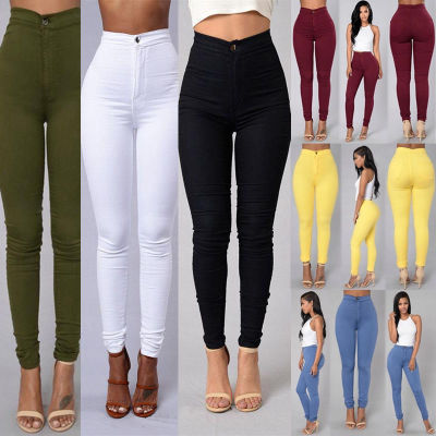 Legging thin waist stretch pencil pants tight candy colored jeans - Image 6