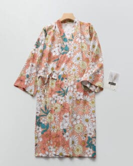 Ladies Fashion Flower Cotton Nightgown