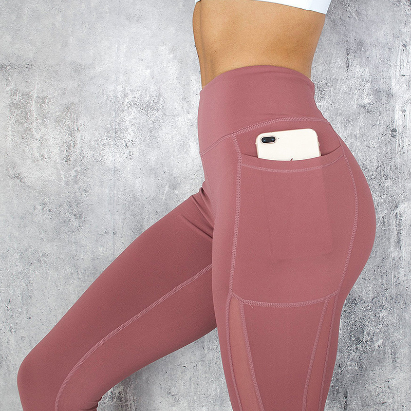 Women High Waist Pocket Leggings Solid Color - Image 5