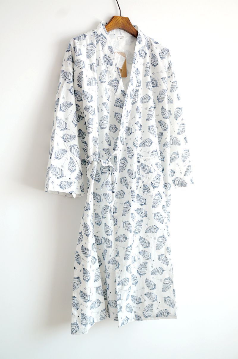 Men's Fashion Home Wear Cotton Nightgown - Image 5