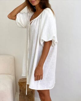 Womens Comfortable Cotton Nightgown Loungewear
