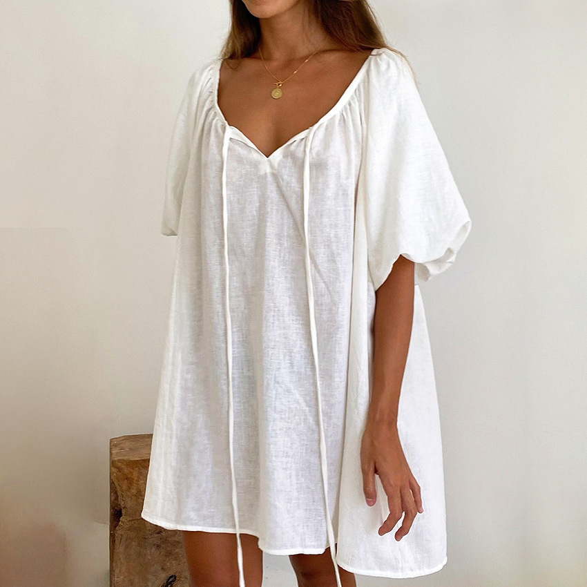 Womens Comfortable Cotton Nightgown Loungewear - Image 4