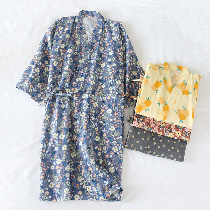 Japanese Sweet Purified Cotton Kimono Nightgown - Image 2