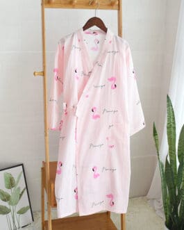 Pure cotton retro Hanfu kimono nightgown