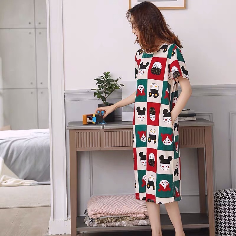 Nightdress Short Sleeve Ladies Summer Homewear Set - Image 5