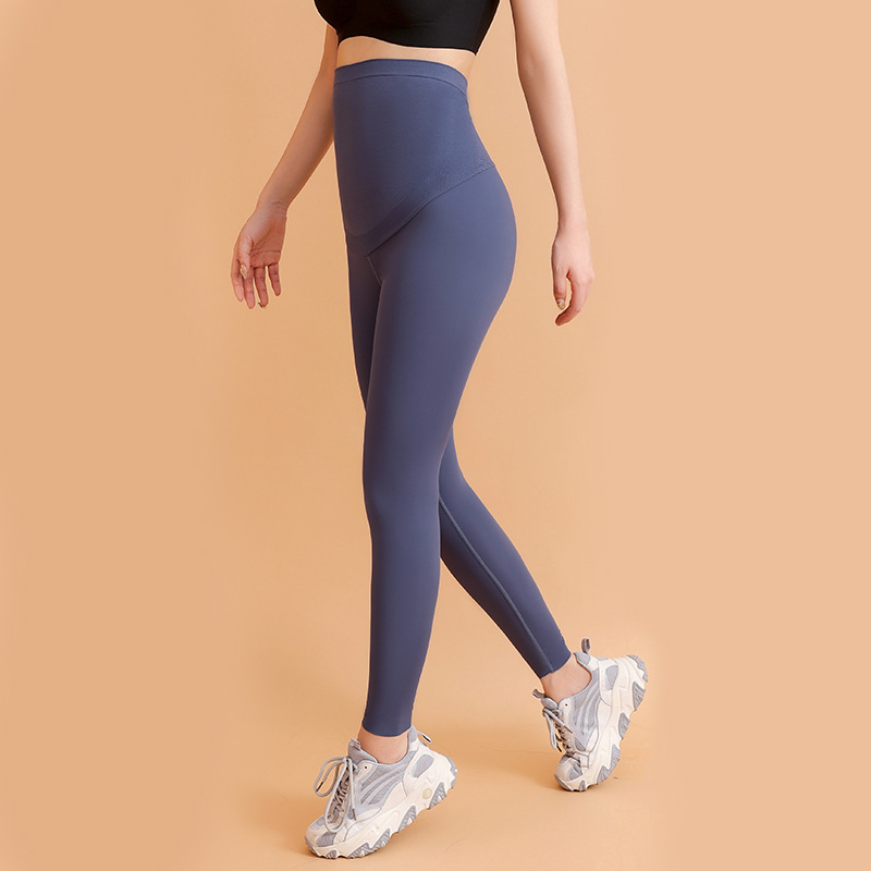 Fleece Pregnant Women Lightweight Autumn And Winter High Elastic Buttocks Leggings - Image 9