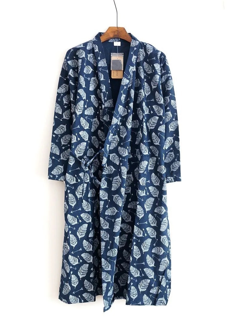 Men's Fashion Home Wear Cotton Nightgown - Image 9