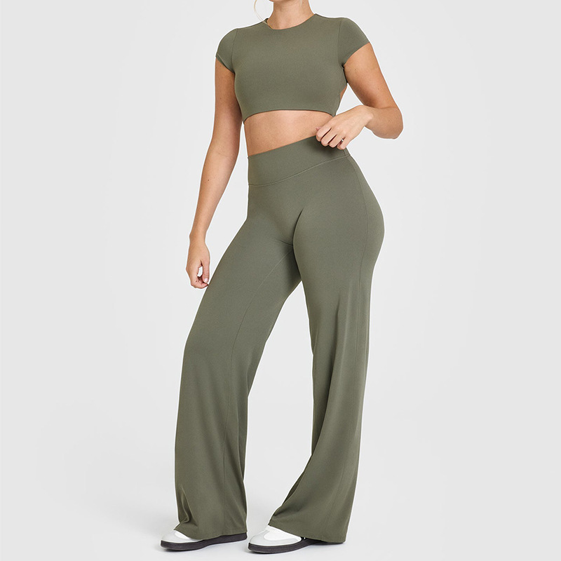 Peach Hip Slimming Yoga Straight-leg Pants - Image 7